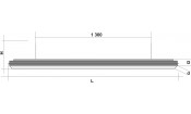 Лампа Evolution 4 секции ясень (ширина 600) (№4 ,фурнитура медь антик)